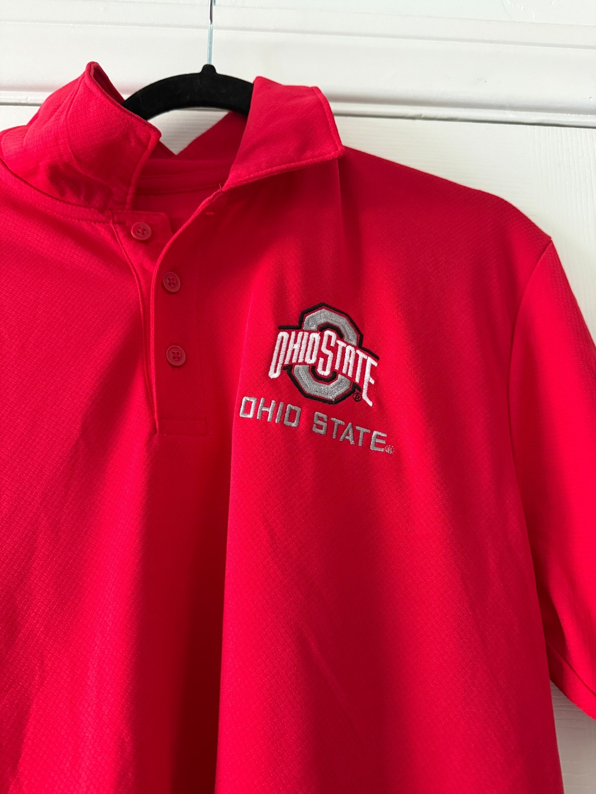 ohio state buckeyes red polo college short sleeve men size medium gallery