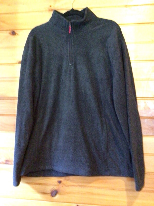 Saddlebred Men's 1/4 Zip Pullover Fleece Sweater Jacket Dark Gray Medium gallery