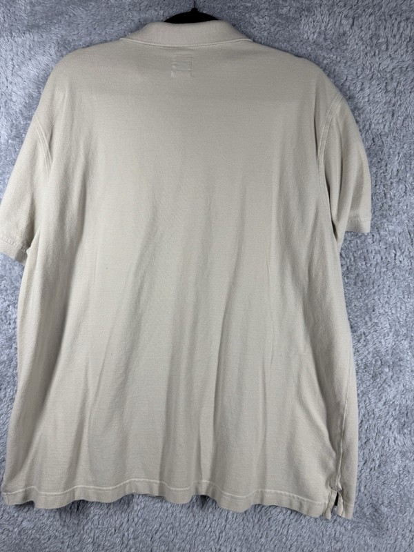 Levi's Men's Housemark Polo Shirt in a light beige or tan color XXL gallery