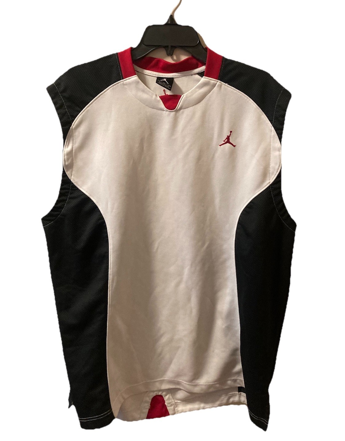 VTG Jordan Workout Tank Red Black White Nike Sz XL Jumpman Embroidered gallery