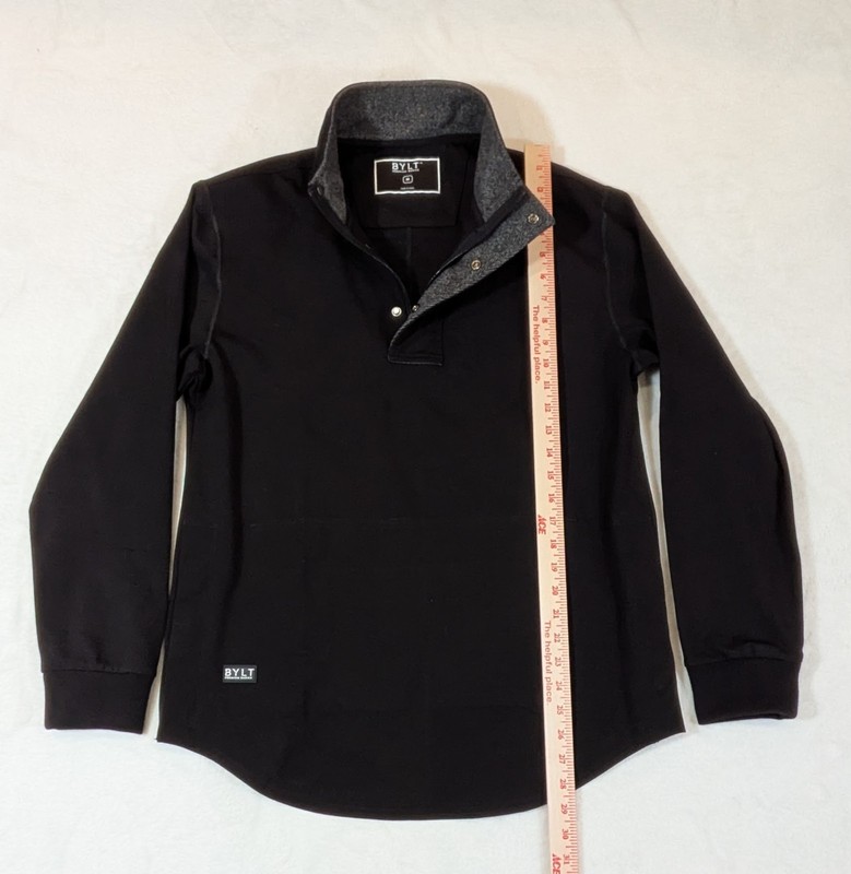 BYLT Jacket Mens Medium Gray Black Fairway Drop Cut Pullover Outdoor Hiking A2* gallery