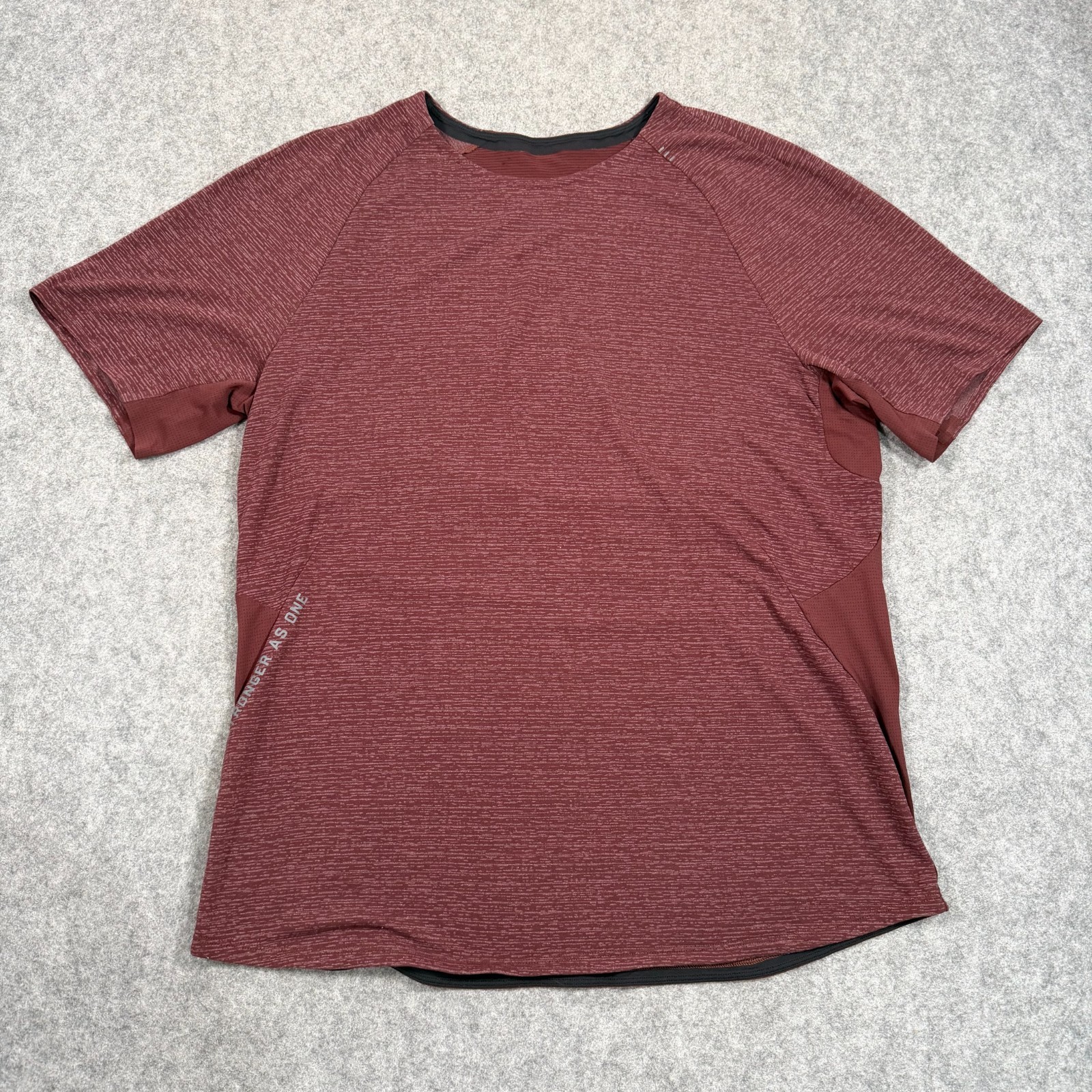 Lululemon x Barry's Boot Camp Maroon Stronger As One T-Shirt Tee Men's Size L gallery