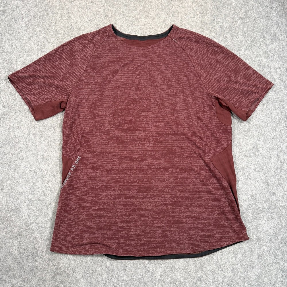 Lululemon x Barry's Boot Camp Maroon Stronger As One T-Shirt Tee Men's Size L