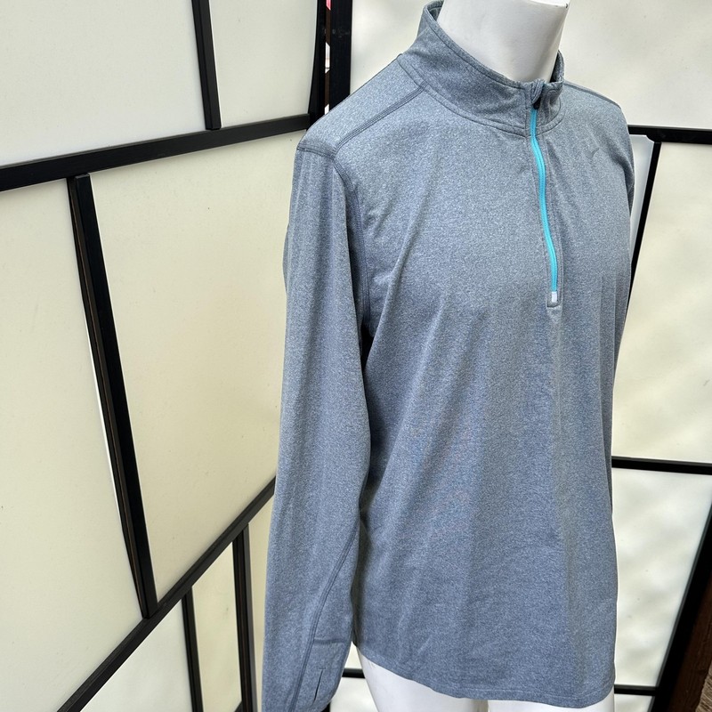 Nike Dri-FIT Pullover Mens XL Gray Quarter Zip Running Training Top 504606-480 gallery