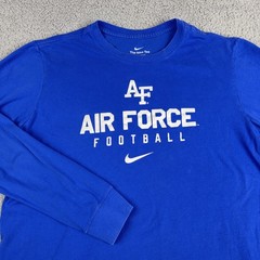 Nike Air Force Football Men’s Large Blue Long Sleeve Dri-Fit Activewear Shirt
