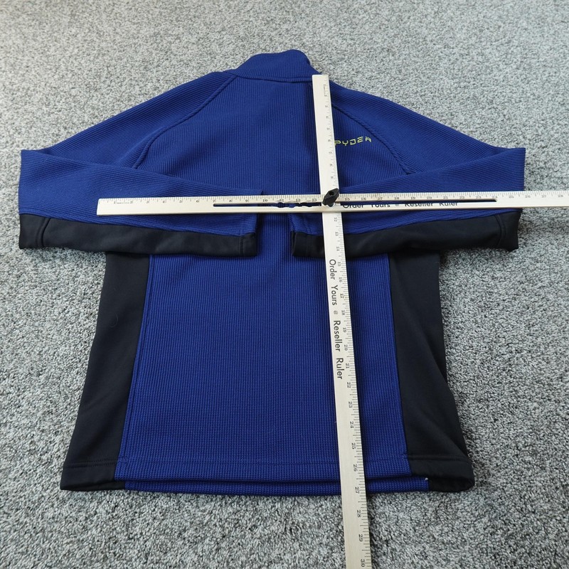 Spyder Pullover Mens M Blue 1/4 Zip Pullover Jacket Skiing Thermal Outdoor Hike gallery