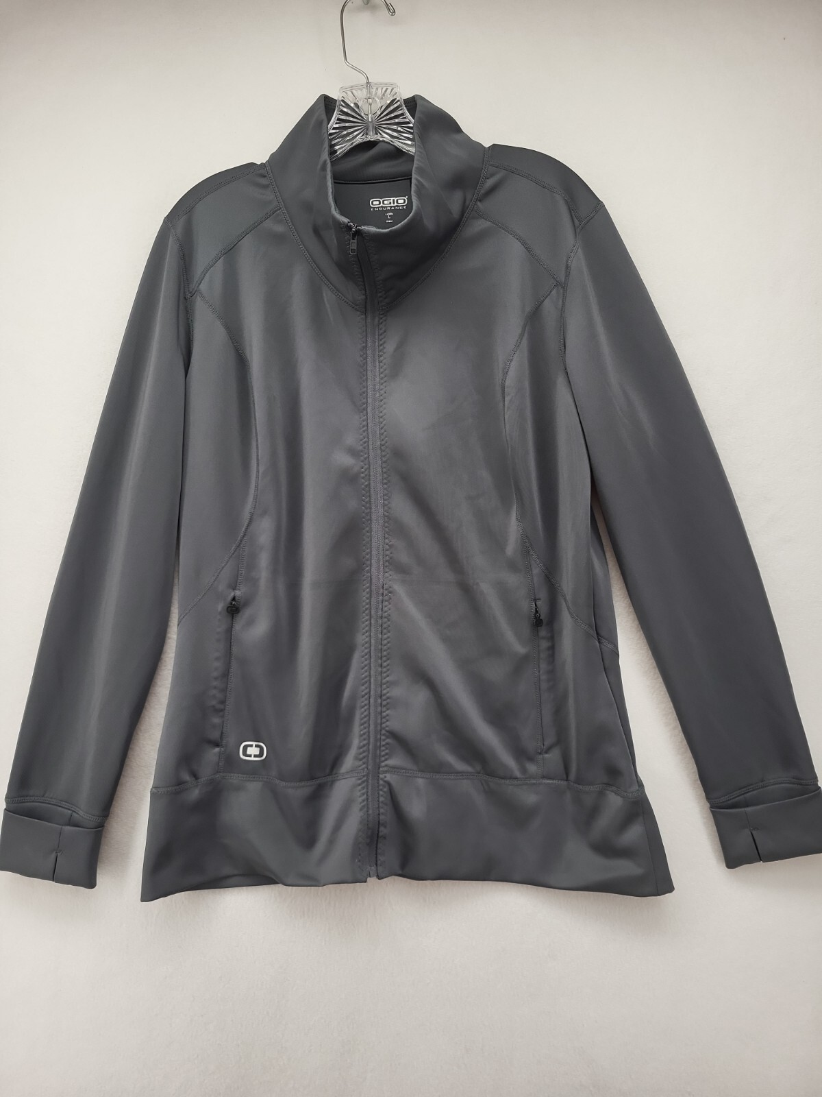 OGIO ENDURANCE MEN'S TOP GRAY LARGE ACTIVEWEAR ZIP UP JACKET SHIRT LOGO gallery