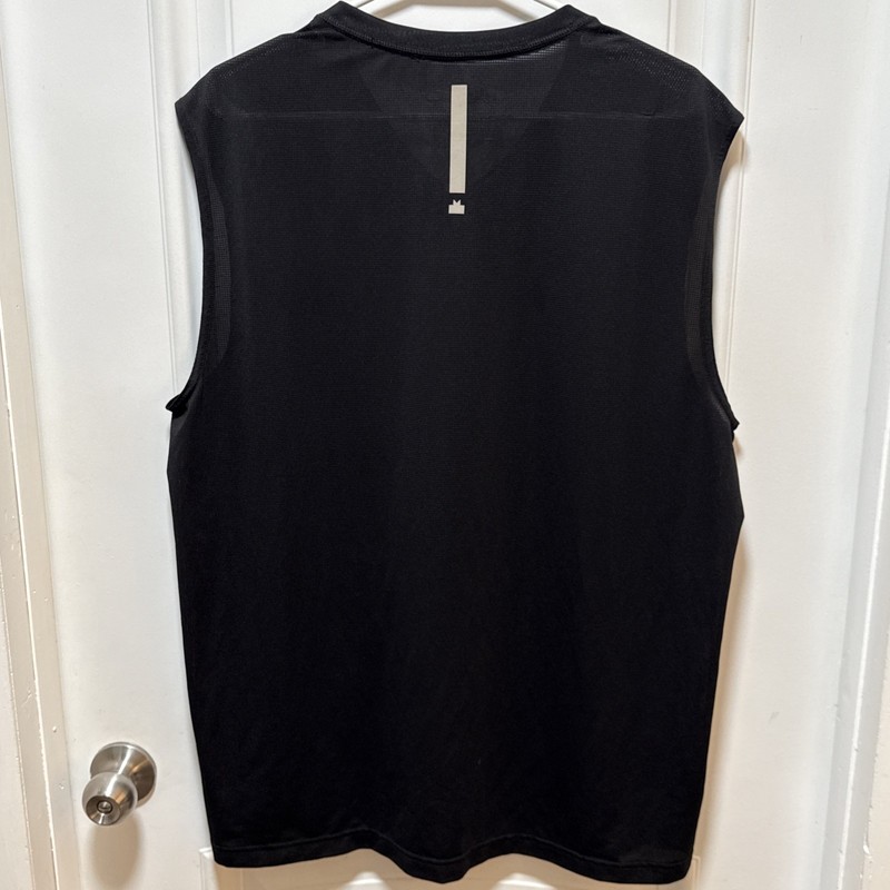 MAX By Michael Strahan V-Neck Black Mesh Back Muscle Sleeveless Shirt Sz XL EUC gallery
