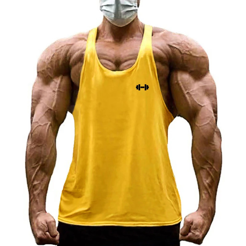Gym Bodybuilding Stringer Y-back Tank Tops Mens Fitness Sleeveless Cotton gallery