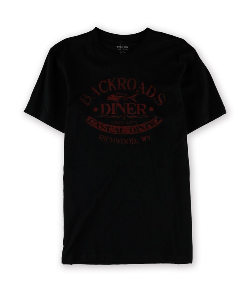 SONOMA life+style Mens Backroads Diner Graphic T-Shirt, Black, Small