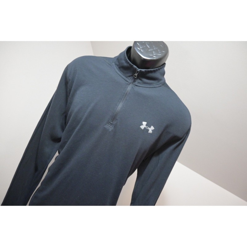 Under Armour 1/4 Zip Pullover Mens XL Black HeatGear Threadborne Active EUC gallery