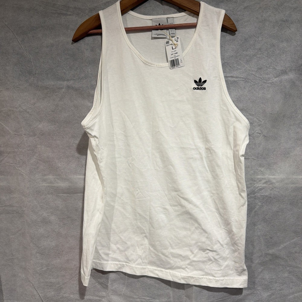 Adidas Men’s Designed for Training Workout Tank Top White Large New With Tags
