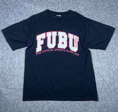 Vtg Y2K FUBU Sports Men’s T-Shirt Black Short Sleeve Made in USA Size Large