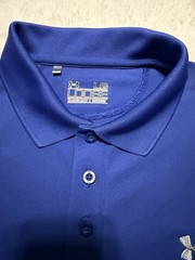 Under Armour Mens Polo Shirt Heat Gear Stretch Loose Fit Royal Blue Sz L – EUC