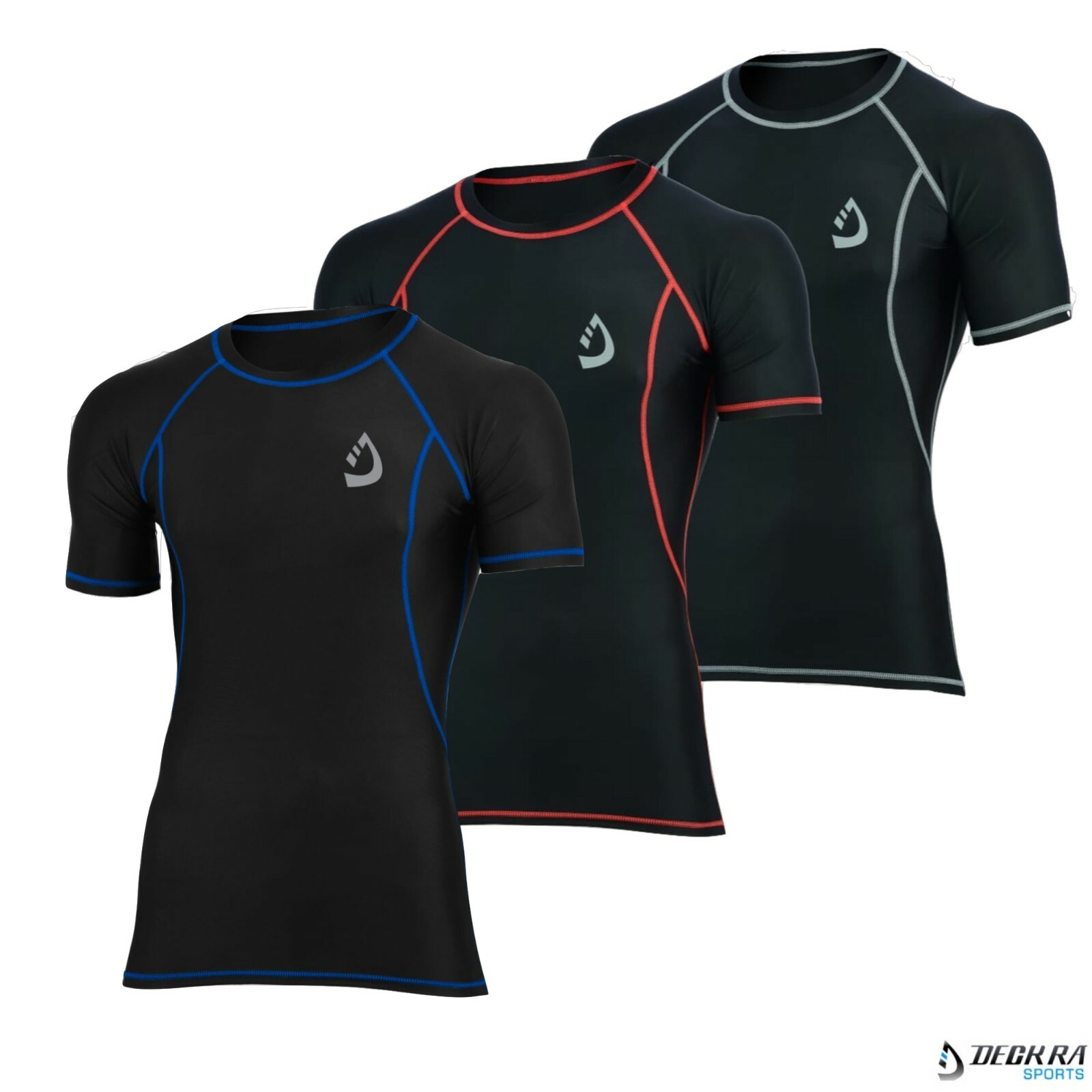 Deckra Mens Compression Base Layer Shirts Half Sleeves Gym, Yoga Armour Tights gallery