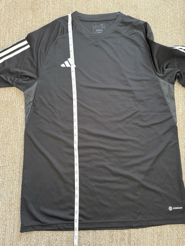 adidas Mens TIRO23 C JSY Black V-Neck Short Sleeve Slim Fit Size L gallery