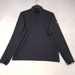 Greyson 1/4 Zip Pullover Mens Large Black Performance Stretch Long Sleeve Logo