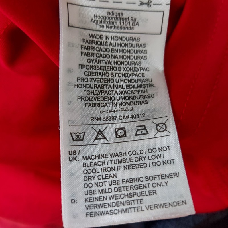 Adidas Pullover Jacket Mens Medium Red 1/4 Zip Long Sleeve Pullover Esports gallery