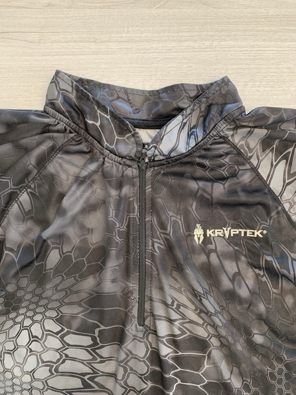 Kryptek 1/4 Zip Men's Black/Gray Wolf Camo Lightweight Vented Jacket Sz Md gallery
