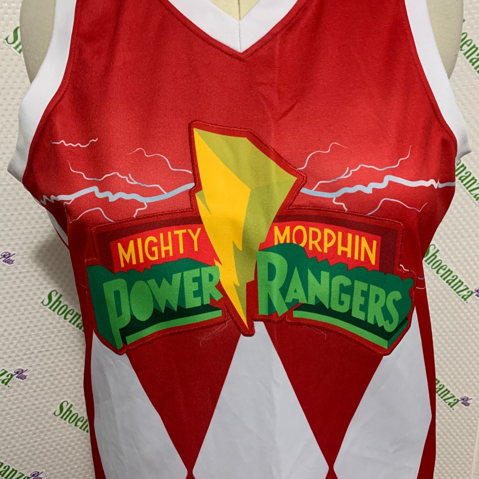 Headgear Classics Basketball Jersey Mighty Morphin Power Rangers Red Mens M gallery