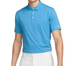 Nike Golf Men’s Dri-FIT Lobster Print Polo Color Blue Size Large FREE SHIP $75
