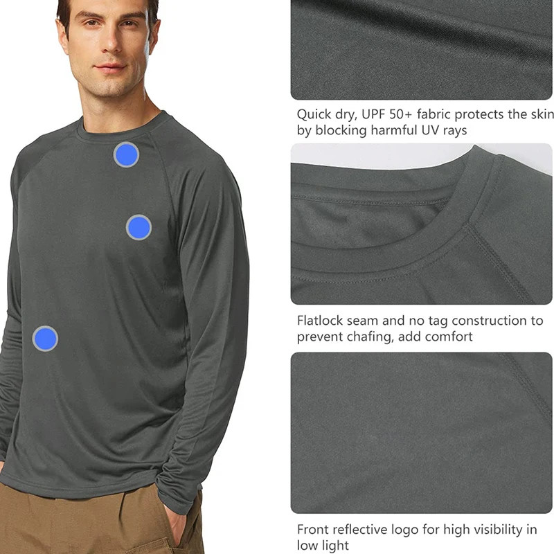 Men's Sun Protection shirts Summer UPF 50+ Long Sleeve Quick Dry Men Shirts gallery