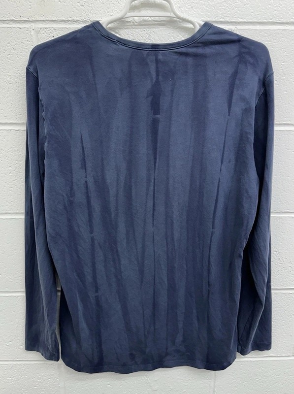 Lululemon 5 Year Basic Crew Long Sleeve Shirt Iron Blue Nautical Dye Stripe Sz L gallery