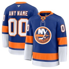 Custom Fanatics NHL New York Islanders Home Stitchd Multicolor Royal Blue Jersey