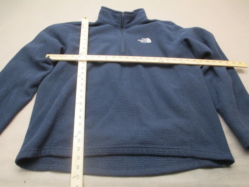The North Face Size XL Mens Blue 1/4 Zip Sherpa Lined Outdoor Logo Pull Over 170 gallery