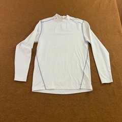 Under Armour Mens Medium White ColdGear Fitted Mock Neck Long Sleeve Shirt