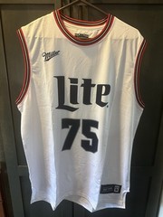 New Miller Lite #75 Basketball Jersey Men’s XL Athletic Sporty Beer Tank