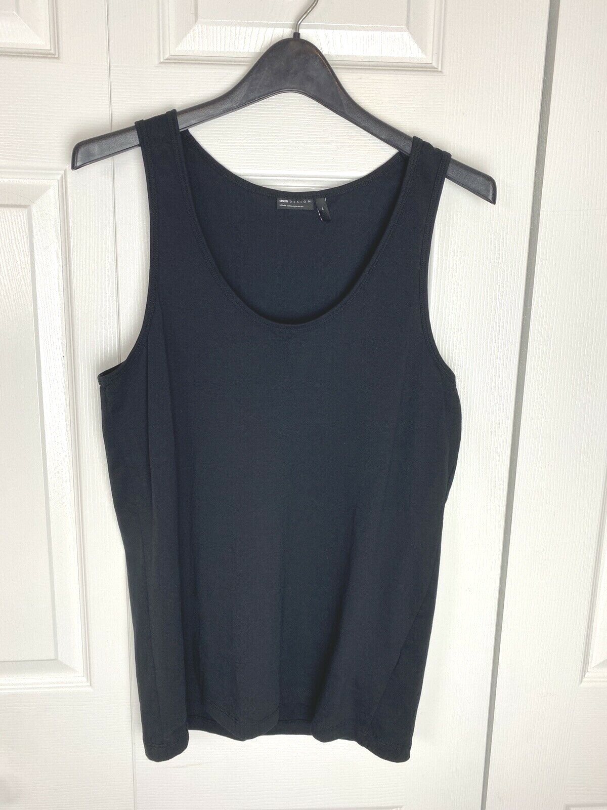 Tank Black Size Medium Activewear ASOS Cotton Casual Wear Layering Piece gallery