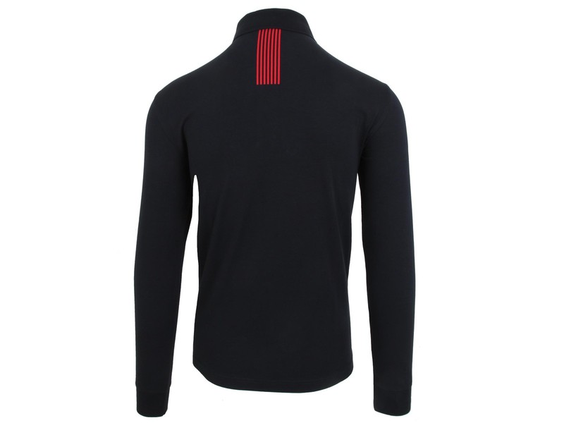 Emporio Armani EA7 Long Sleeve Polo Shirt Sweatshirt Polo Neck Blue Size M gallery
