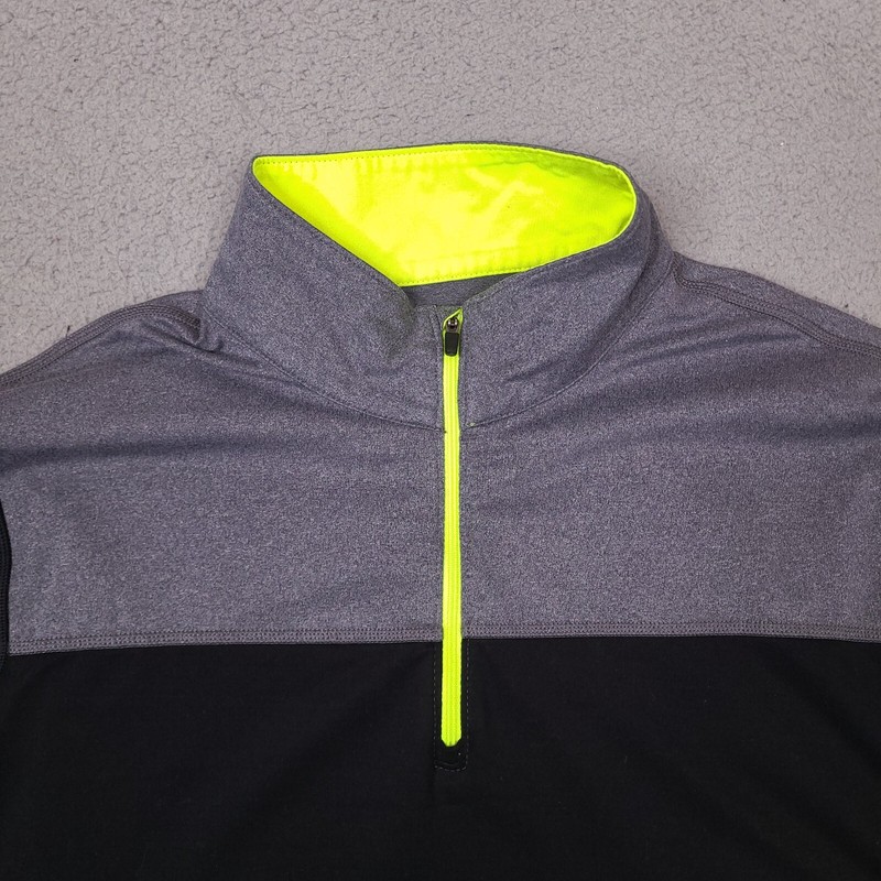 American Eagle Performance Shirt 1/4 Zip Mens Large Black Mock Neck Running gallery