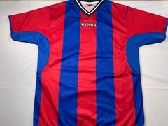 Joma Red Blue Striped Jersey Soccer XL Extra Large Mens V Neck