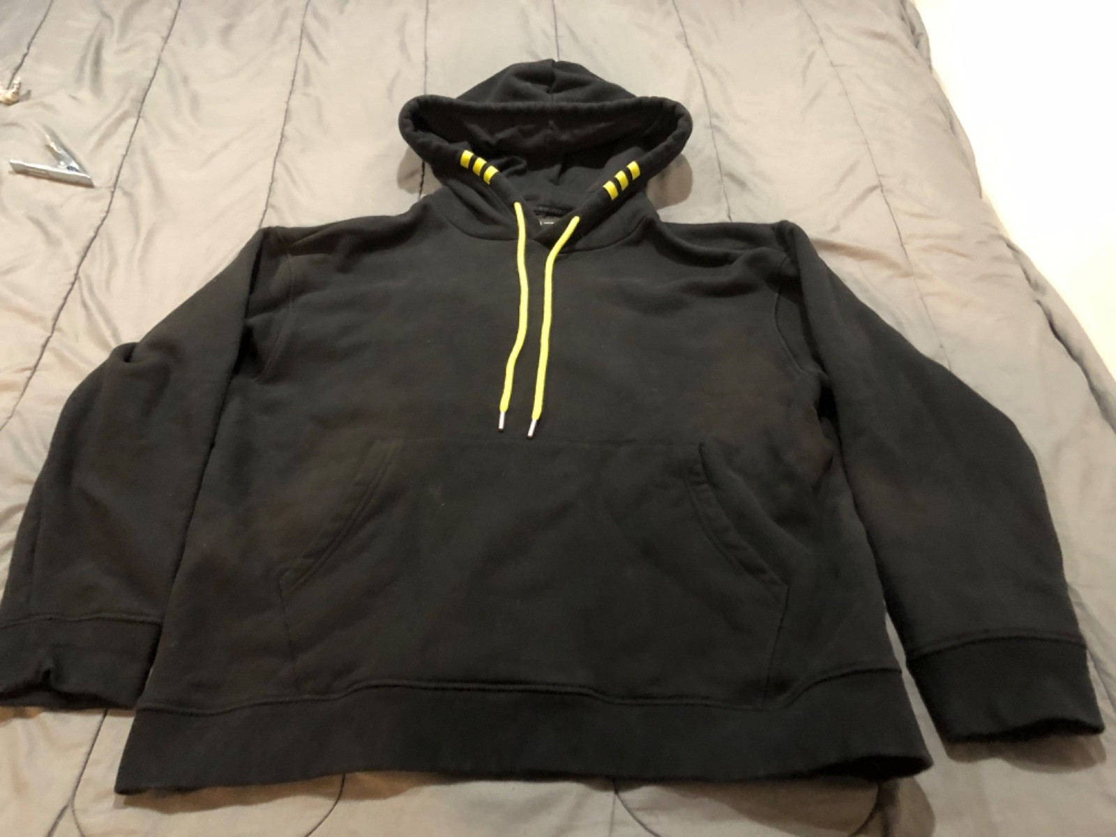 Adidas IVY PARK Crossover Black/Yellow Stripes Hoodie HG8032 Men’s Size L gallery