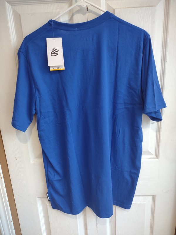 NWT Under Armour T Shirt Mens Steph Curry Logo Short Sleeve Tee Blue 3eezy sz Lg gallery