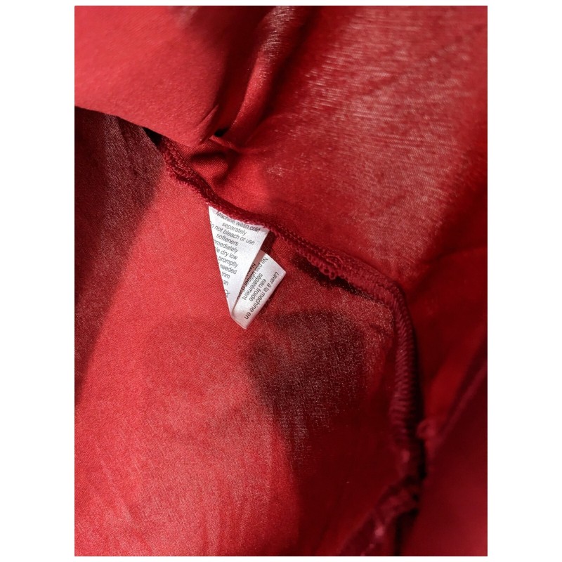 Plain Red Workout Shirt Mens Performance Gym Top Dark Red Size L Large Team 365 gallery