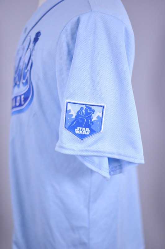 Star Wars Hoth Echo Base Embroidered Stitched Baseball Jersey Blue Men's Small S gallery