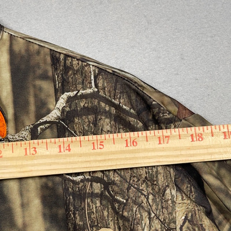 Mossy Oak Break-Up Infinity Men Medium 1/4 Zip Pullover Camo Hiking Hunting gallery