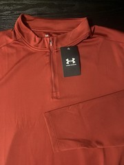 Size:LG🔥Under Armour Men’s Motion 1/4 Zip Pullover Long Sleeve Ultra Soft Red
