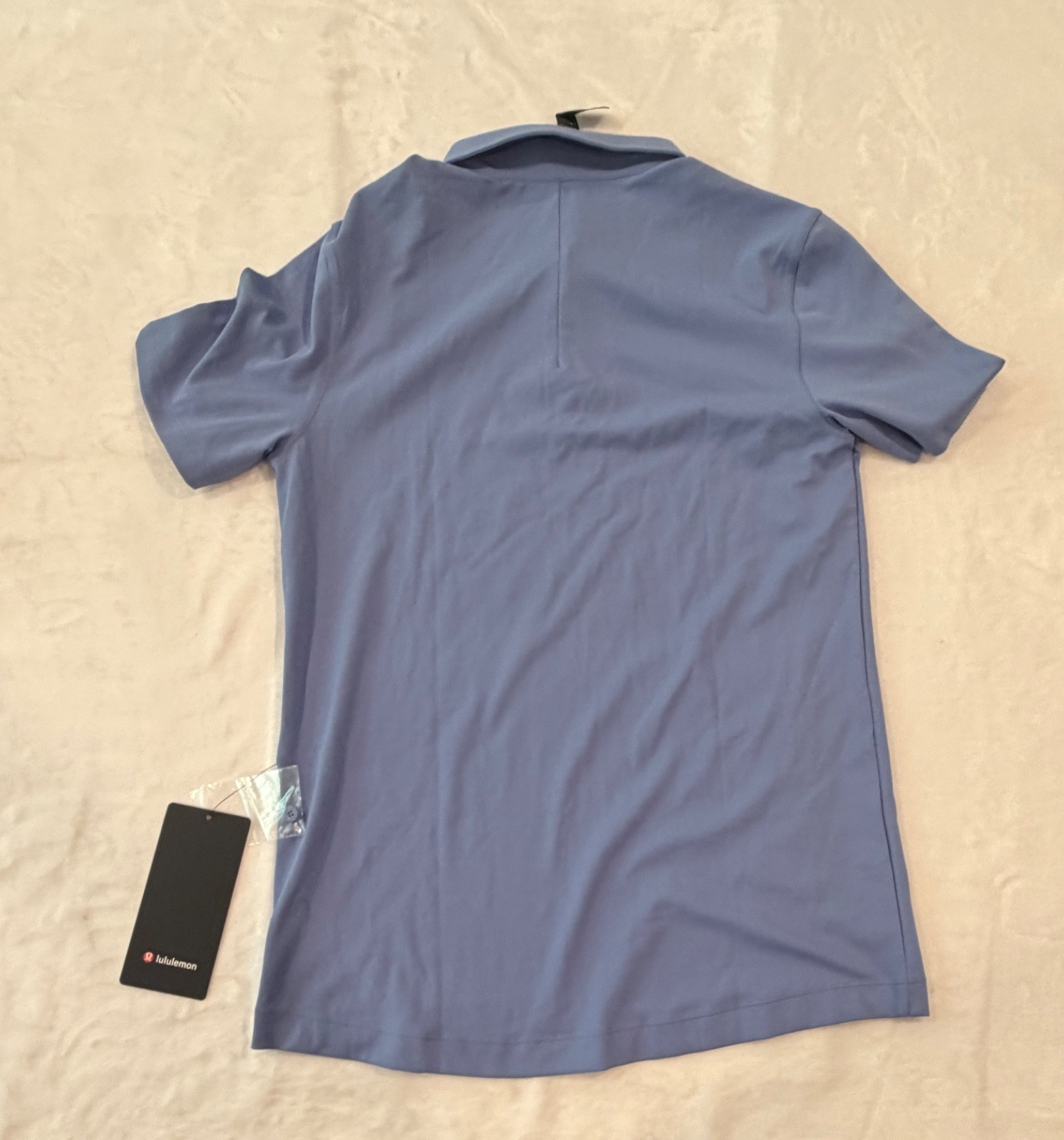 Lululemon Mens ShowZero SlimFit Polo Shirt Sz Small PREB Blue gallery