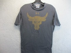 Project Rock Shirt Mens Small Gray Under Armour Workout Gym Cross Fit Casual