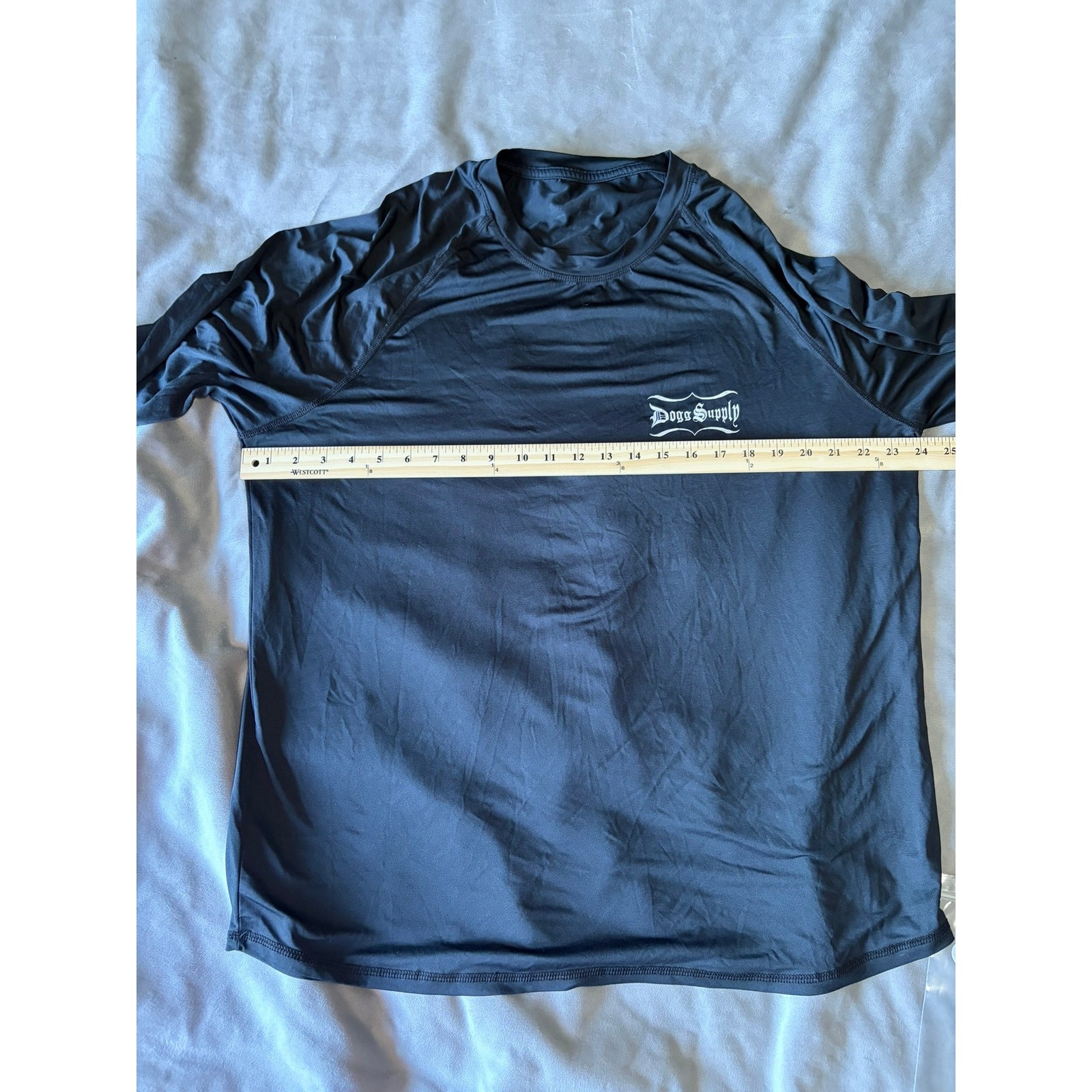 Dogs Supply Mens XL Black Long Sleeve Performance Shirt Raglan Activewear Tee gallery