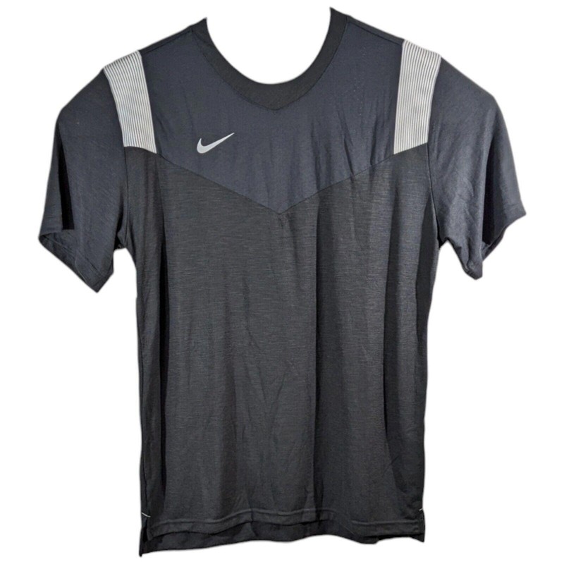 Football Sports Practice Shirt Mens Sz L Gray Gym Sports Training Stretchy Nike gallery