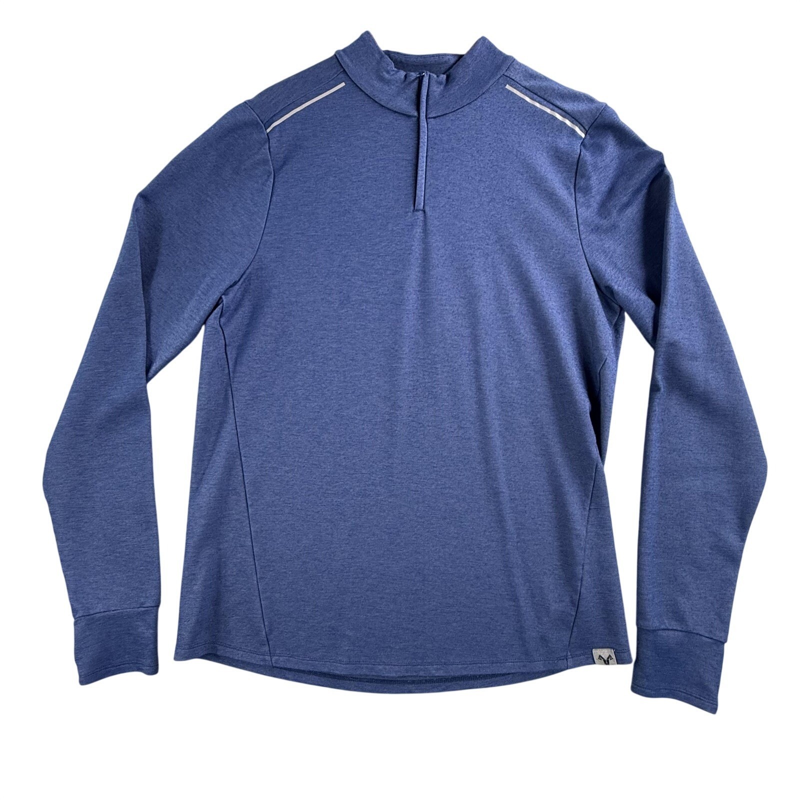 Merinovation Pullover Mens XL Blue Merino Wool 1/4 Zip Long Sleeve Running Top gallery