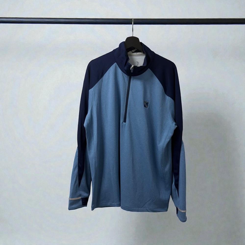 Zero Restriction 1/4 Zip Pullover Men's Size: XL Blue Golf Sweater Preppy