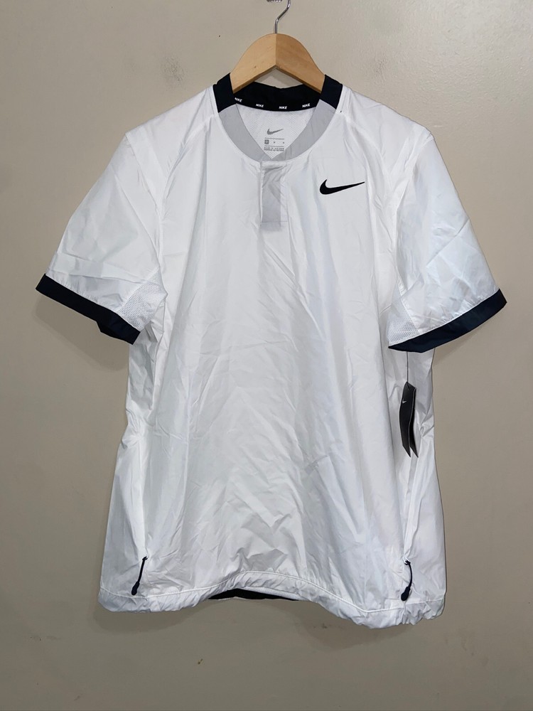 Nike Baseball Cage Windshirt Coaches Side Zip Pockets White Mens M BQ3237-100