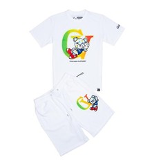 Civilized Bear Logo T-Shirt & Short Set (White)
