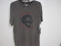 DEGREE (LIVE FAST NEVER DIE) MENS SKULL LOGO T SHIRT (XXL) NWT CHARCOAL SOFT